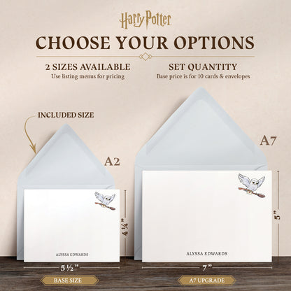 Harry Potter Hedwig's Magical Delivery Personalized Notecards