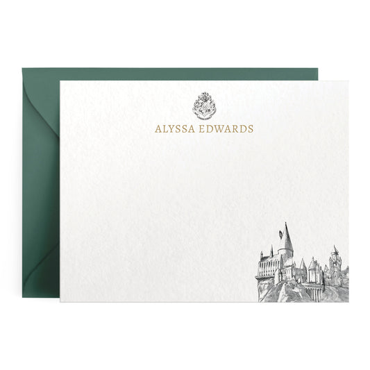 Harry Potter Hogwarts Castle in Ink Personalized Notecards