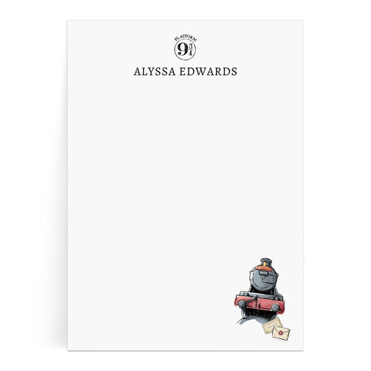 Harry Potter Hogwarts Express Platform 9 3/4 Personalized Notepads