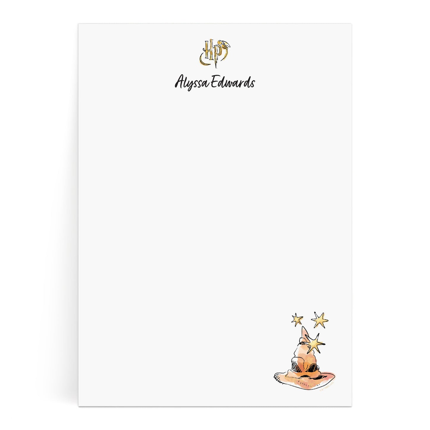 Harry Potter Hogwarts House Sorting Hat Personalized Notepads