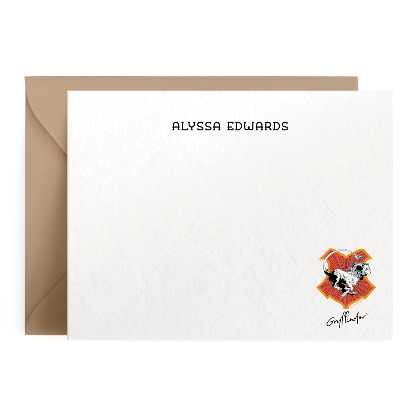 Harry Potter Gryffindor House Mascot Personalized Notecards