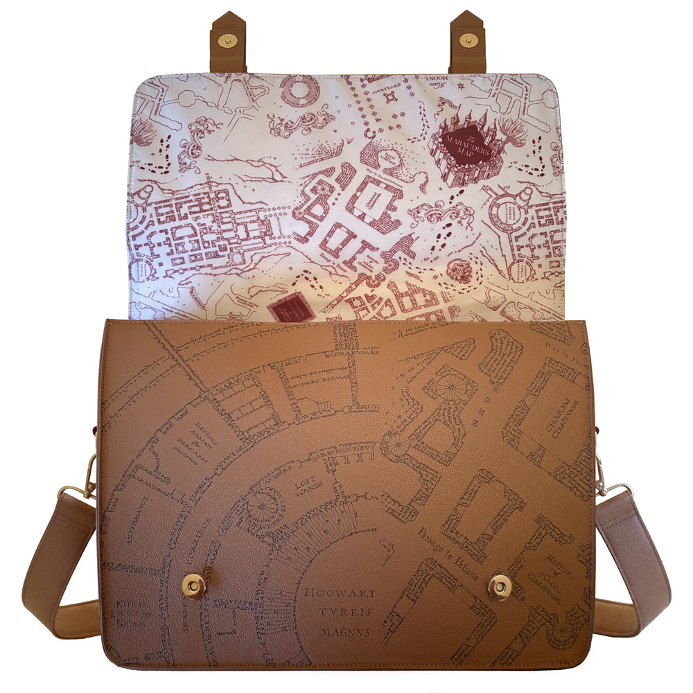 Harry Potter Marauder's Map Messenger Tote Bag & Desk Mat Bundle