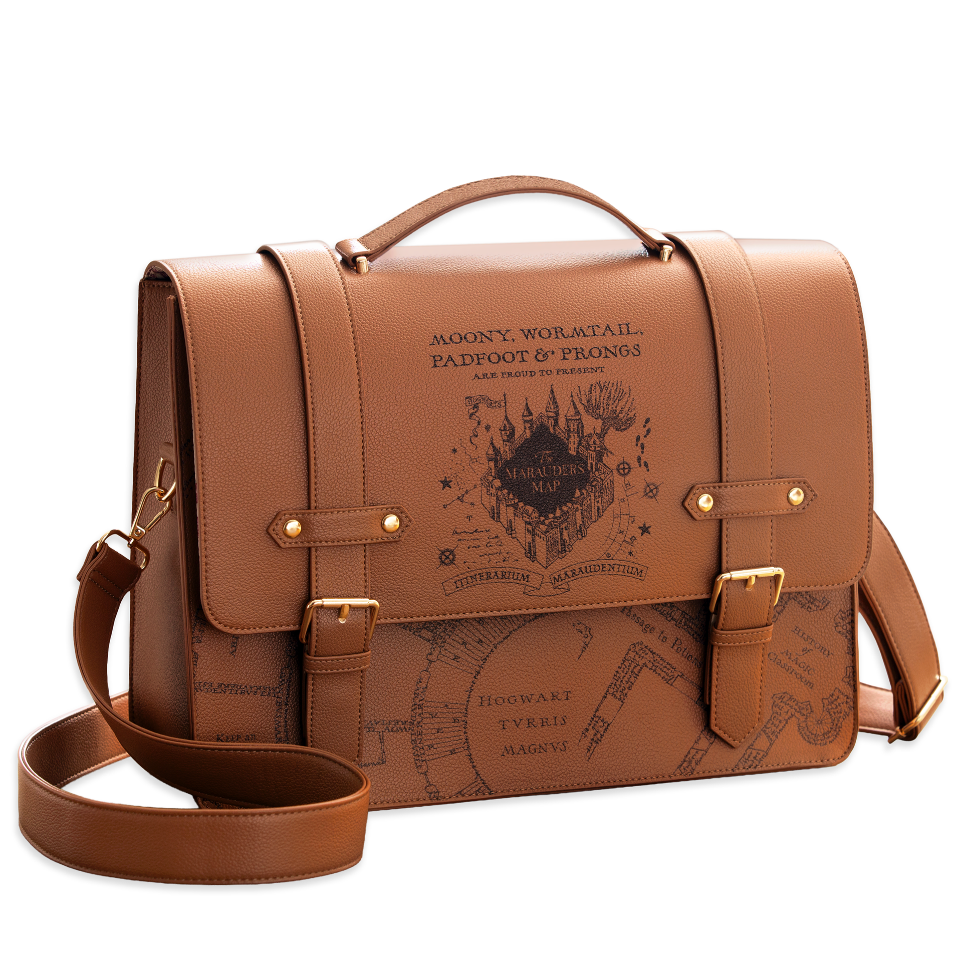 Official Harry Potter Marauder's Map Crossbody Messenger Tote Bag