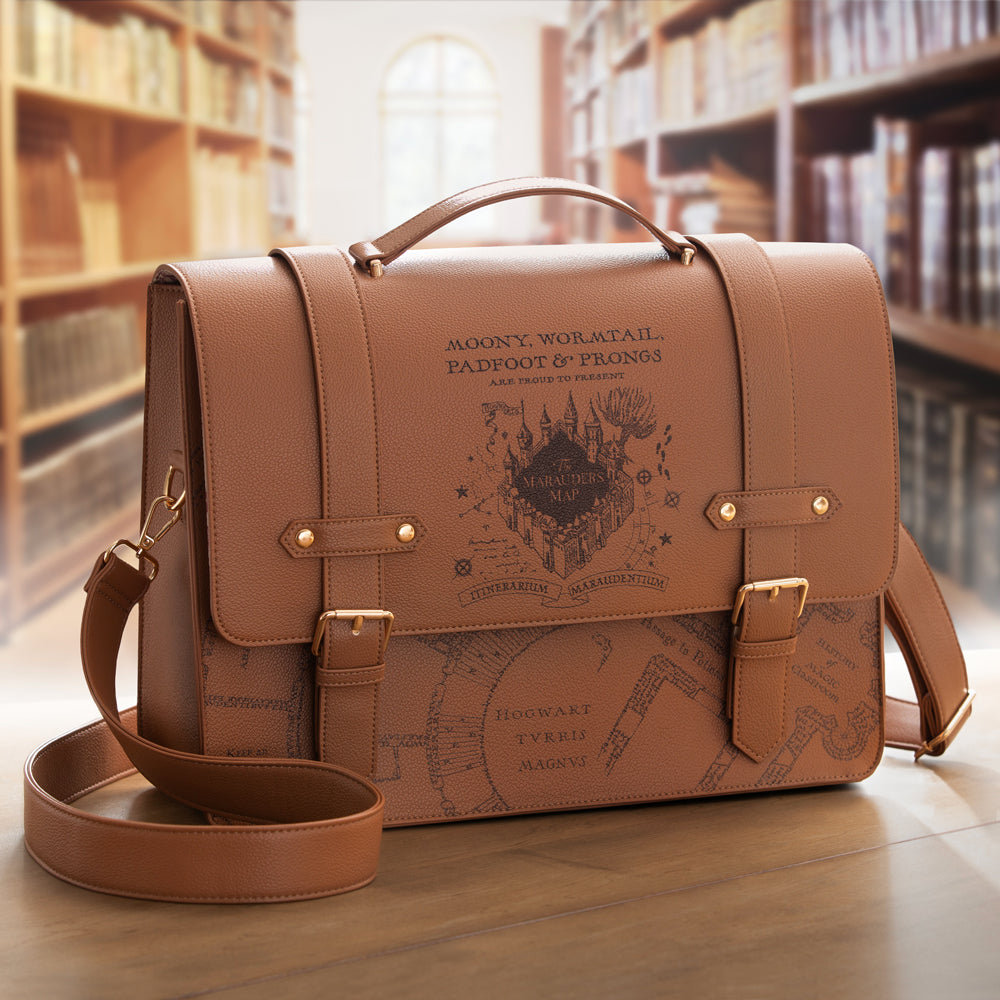Official Harry Potter Marauder's Map Crossbody Messenger Tote Bag