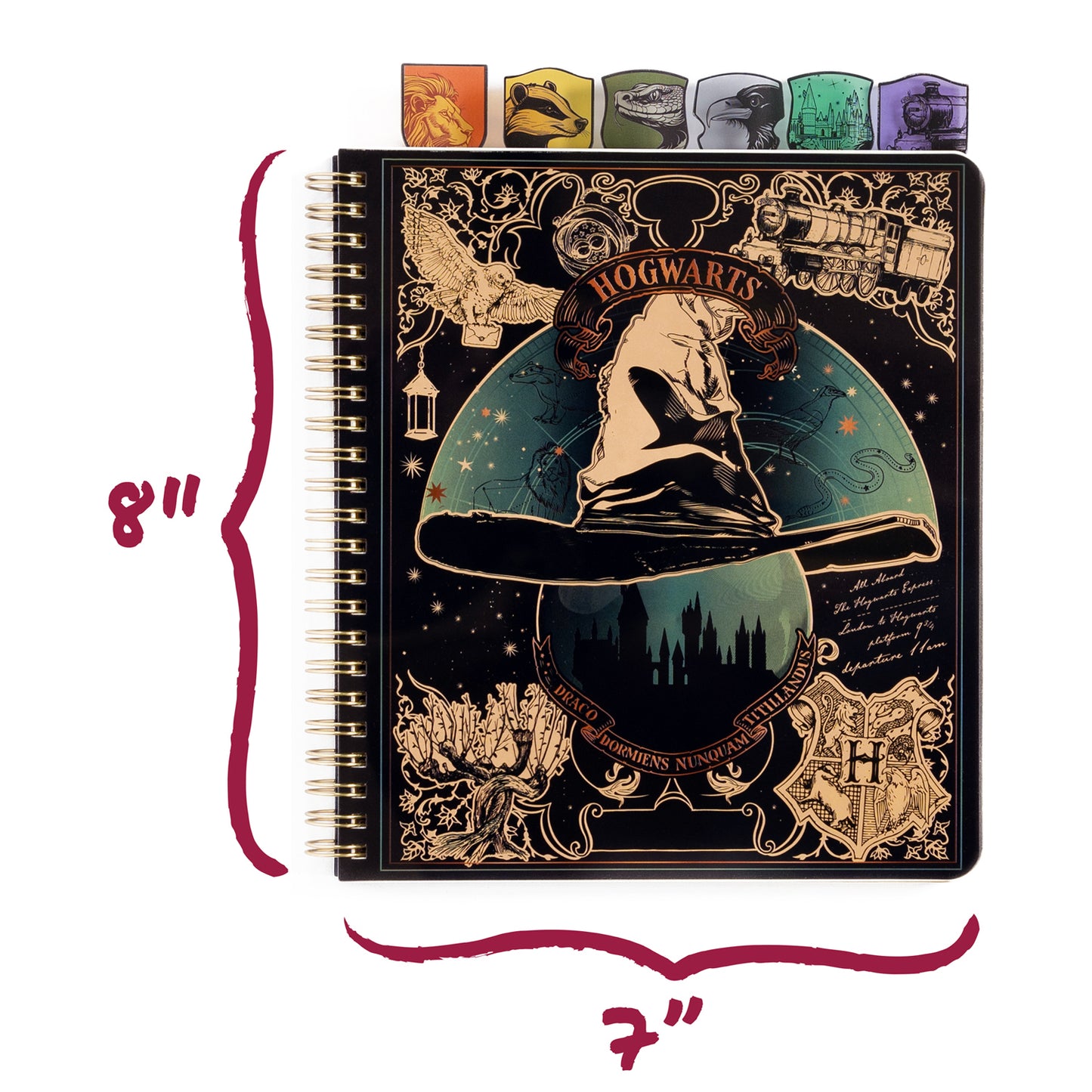 Harry Potter Sorting Hat Tabbed Journal & Stencil Book Bundle