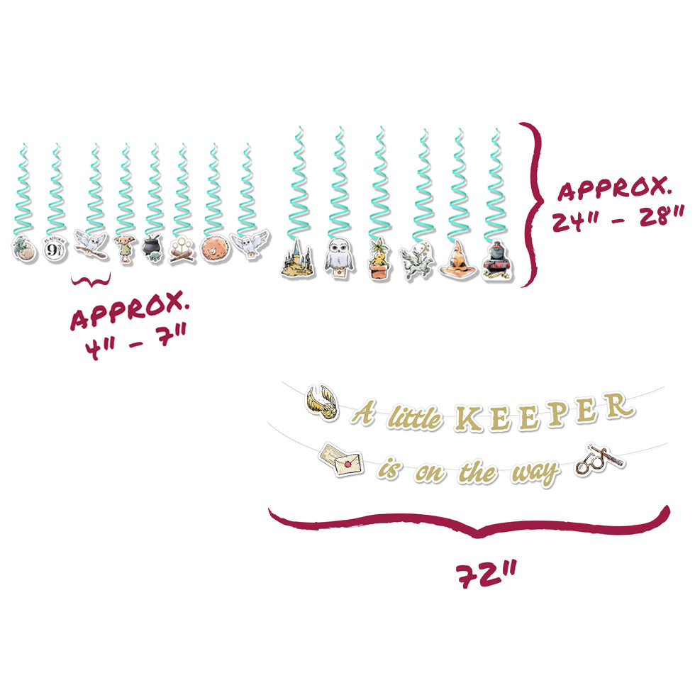 Harry Potter Baby Shower Party Banner Garland & Hanging Decorations