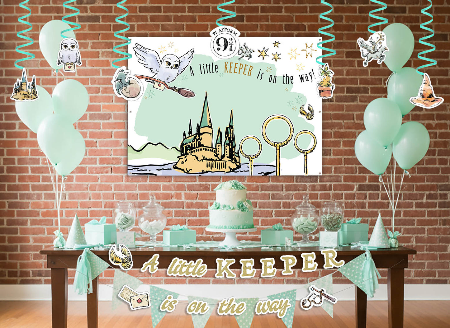 Harry Potter Baby Shower Party Banner Garland & Hanging Decorations