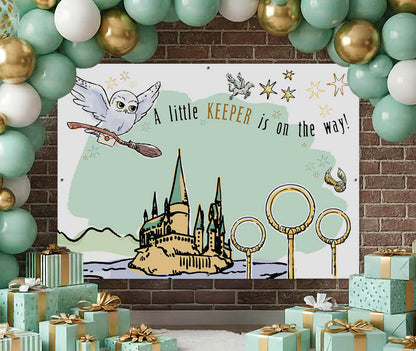 Harry Potter Baby Shower Party Wall Banner Backdrop (5ft x 7ft)