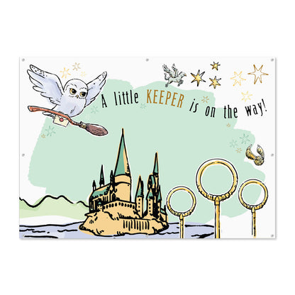 Harry Potter Baby Shower Party Decor Bundle (Backdrop, Banner & Hanging Decorations)