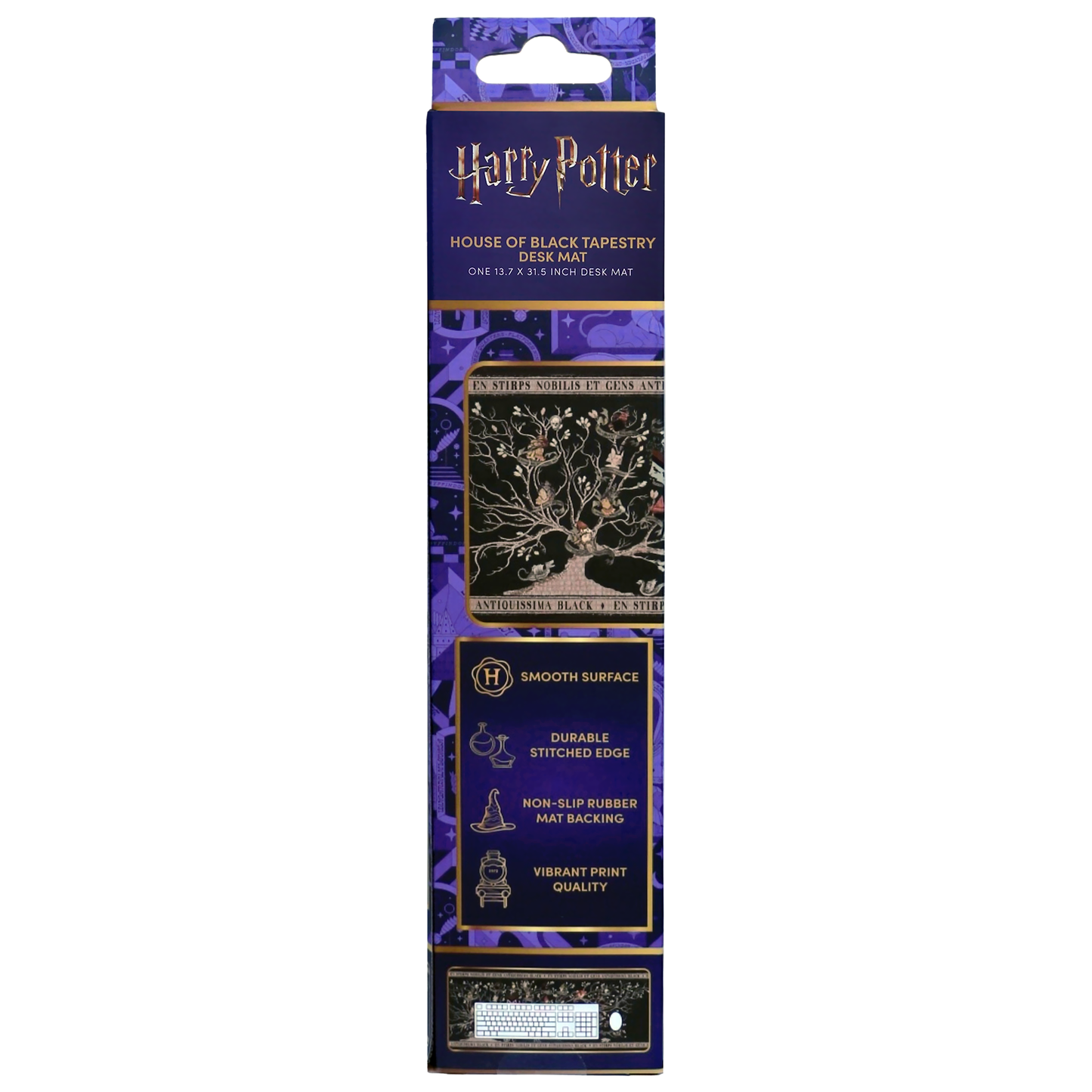 Harry Potter House of Black Desk Mat (13.7'' x 31.5'')