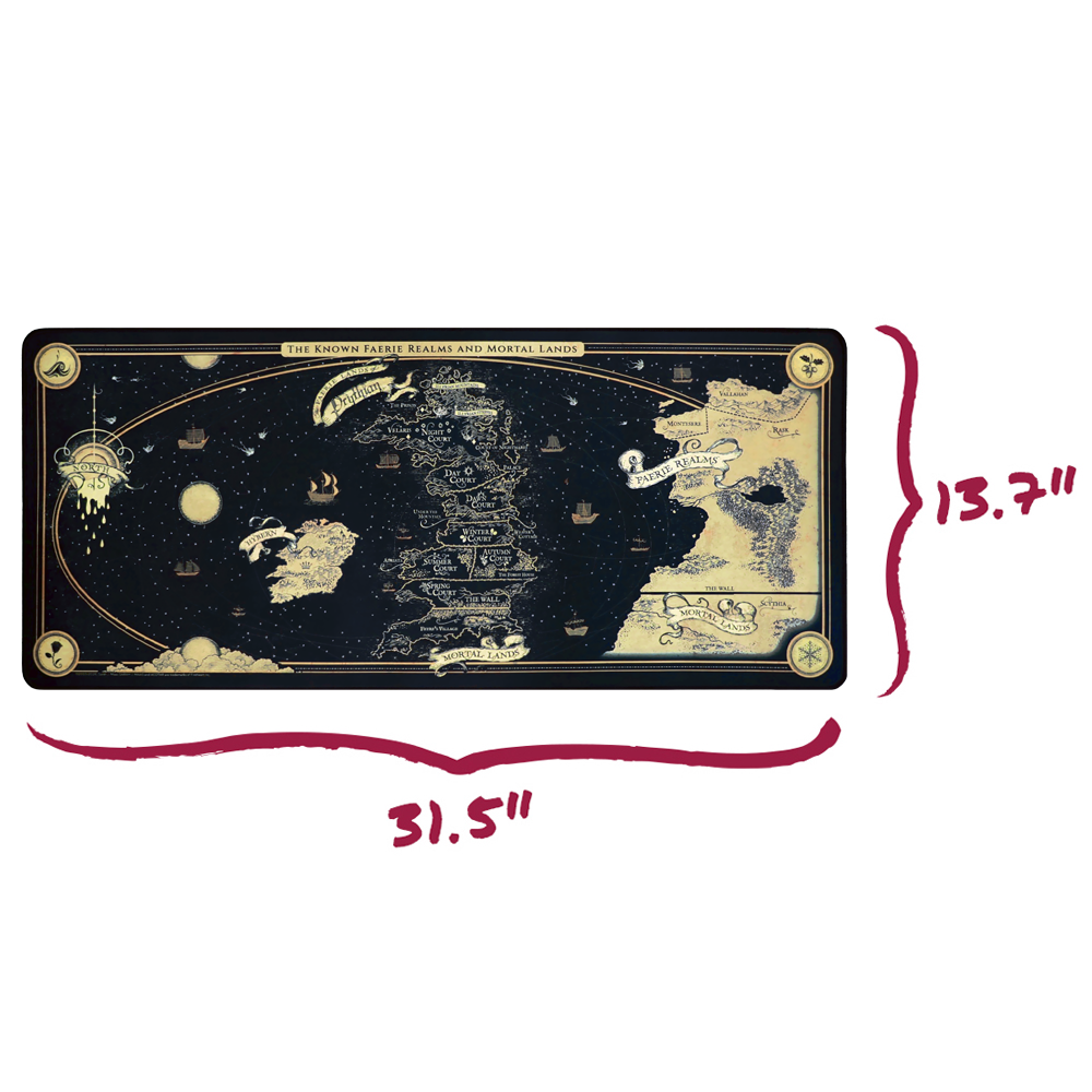 A Court of Thorns and Roses: The Known World of ACOTAR Desk Mat (13.7'' x 31.5'') (ConQuest Journals Exclusive)