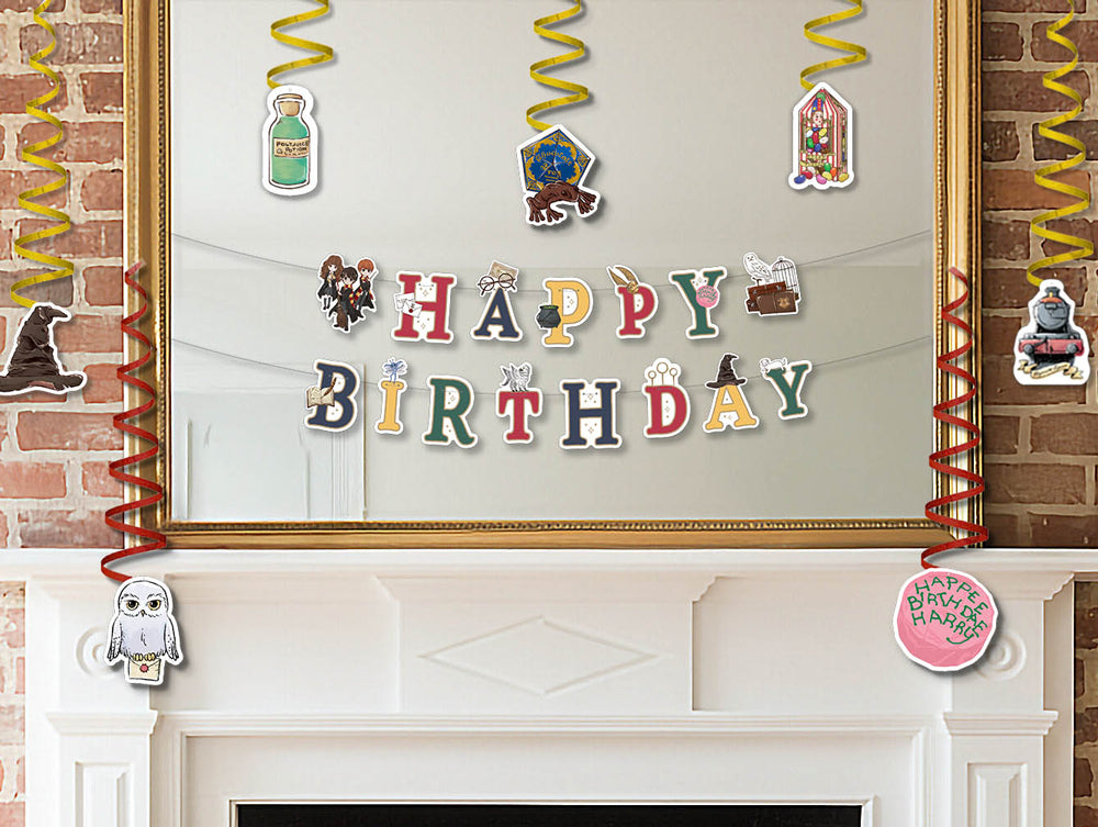 Harry Potter Birthday Party Banner Garland & Hanging Decorations