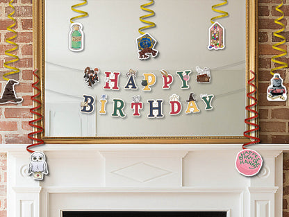 Harry Potter Birthday Party Banner Garland & Hanging Decorations
