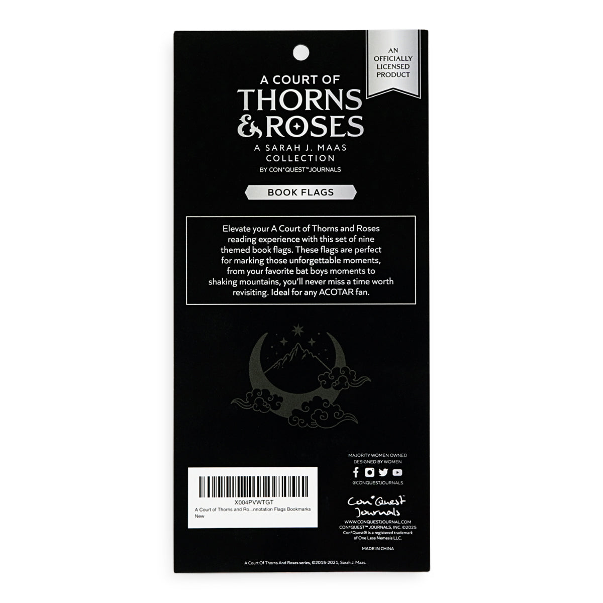 A Court of Thorns and Roses Velaris Reading & Journaling Bundle (Journal, Annotation Book Flags & Magnetic Bookmarks)