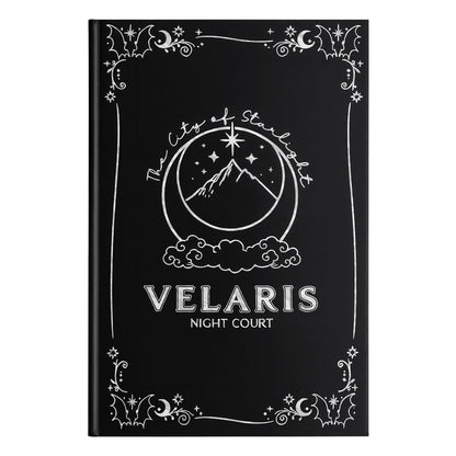 ACOTAR A Court of Thorns and Roses Sarah J. Maas Author Book Merchandise Collection - Velaris The City of Starlight Night Court Hardback Lay-Flat Lined Journal