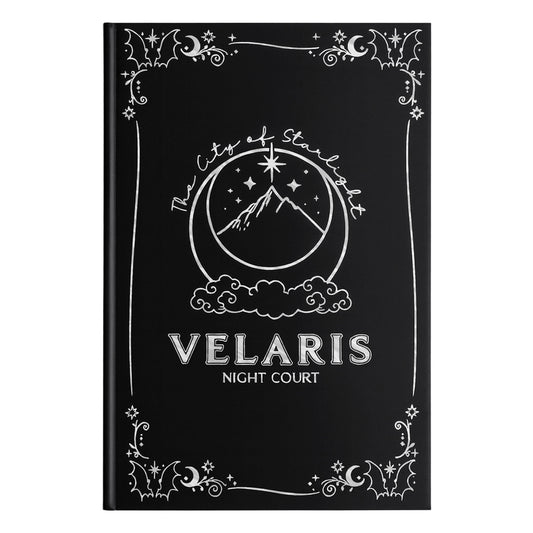 ACOTAR A Court of Thorns and Roses Sarah J. Maas Author Book Merchandise Collection - Velaris The City of Starlight Night Court Hardback Lay-Flat Lined Journal