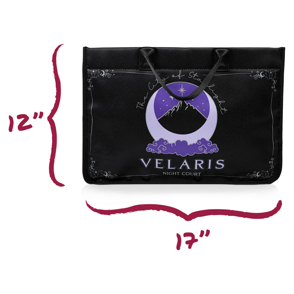 A Court of Thorns and Roses Night Court Tote Bag & Enamel Pins Bundle
