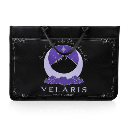 A Court of Thorns and Roses Night Court Tote Bag & Enamel Pins Bundle