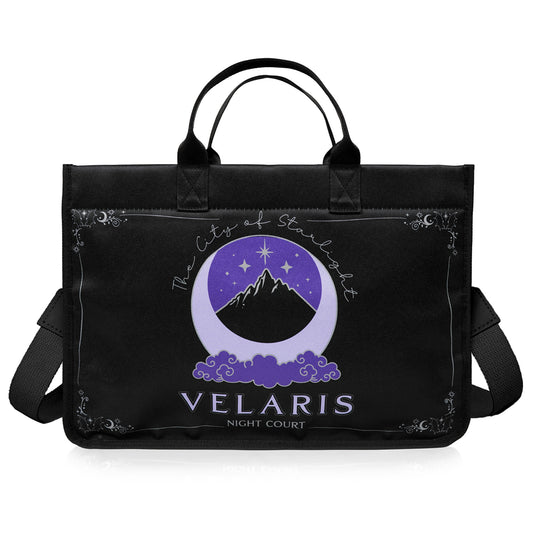 ACOTAR A Court of Thorns and Roses Sarah J. Maas Author Book Merchandise Collection - Night Court Tote Bag with Crossbody Strap and Twin Handles