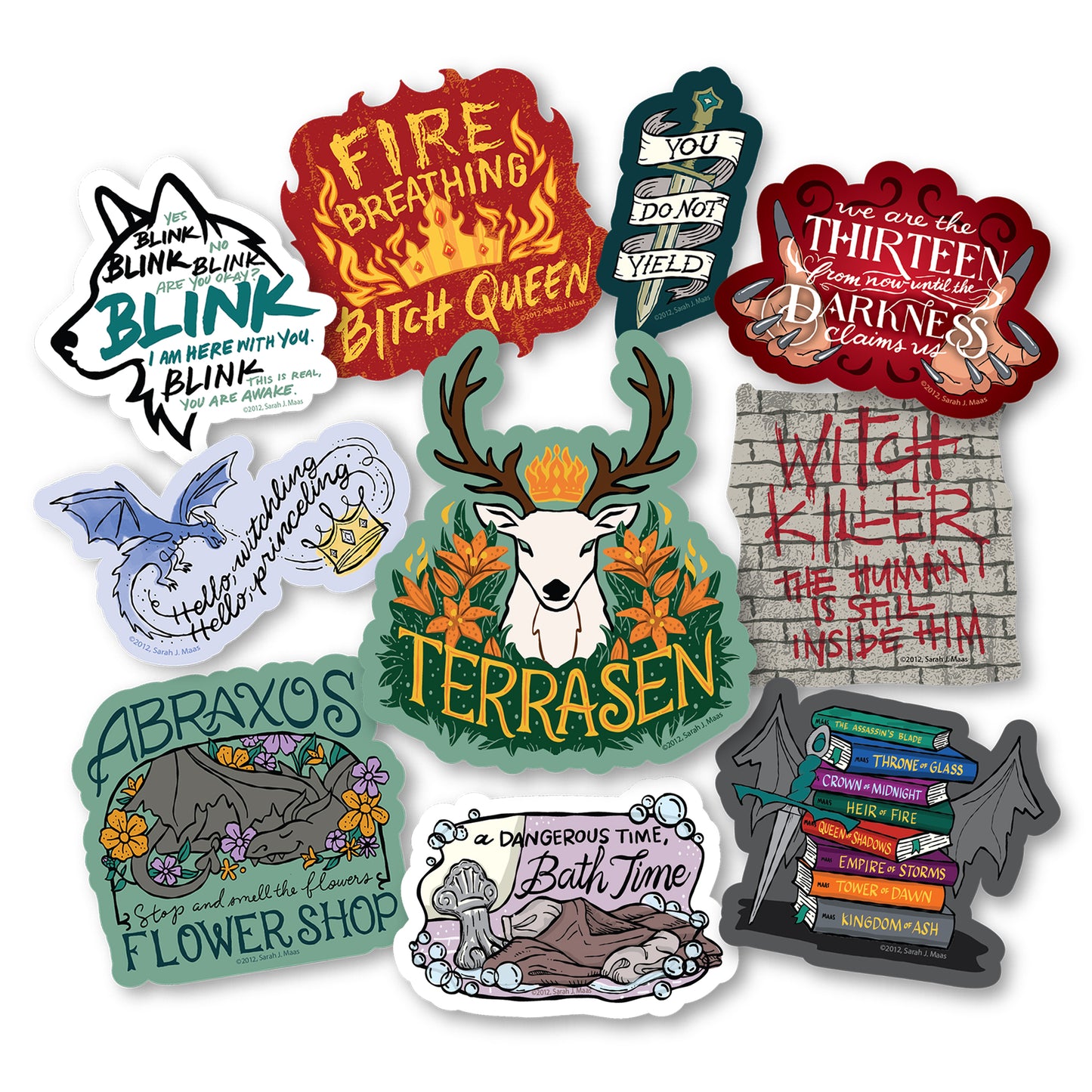 (10-Pack) Throne of Glass Decals