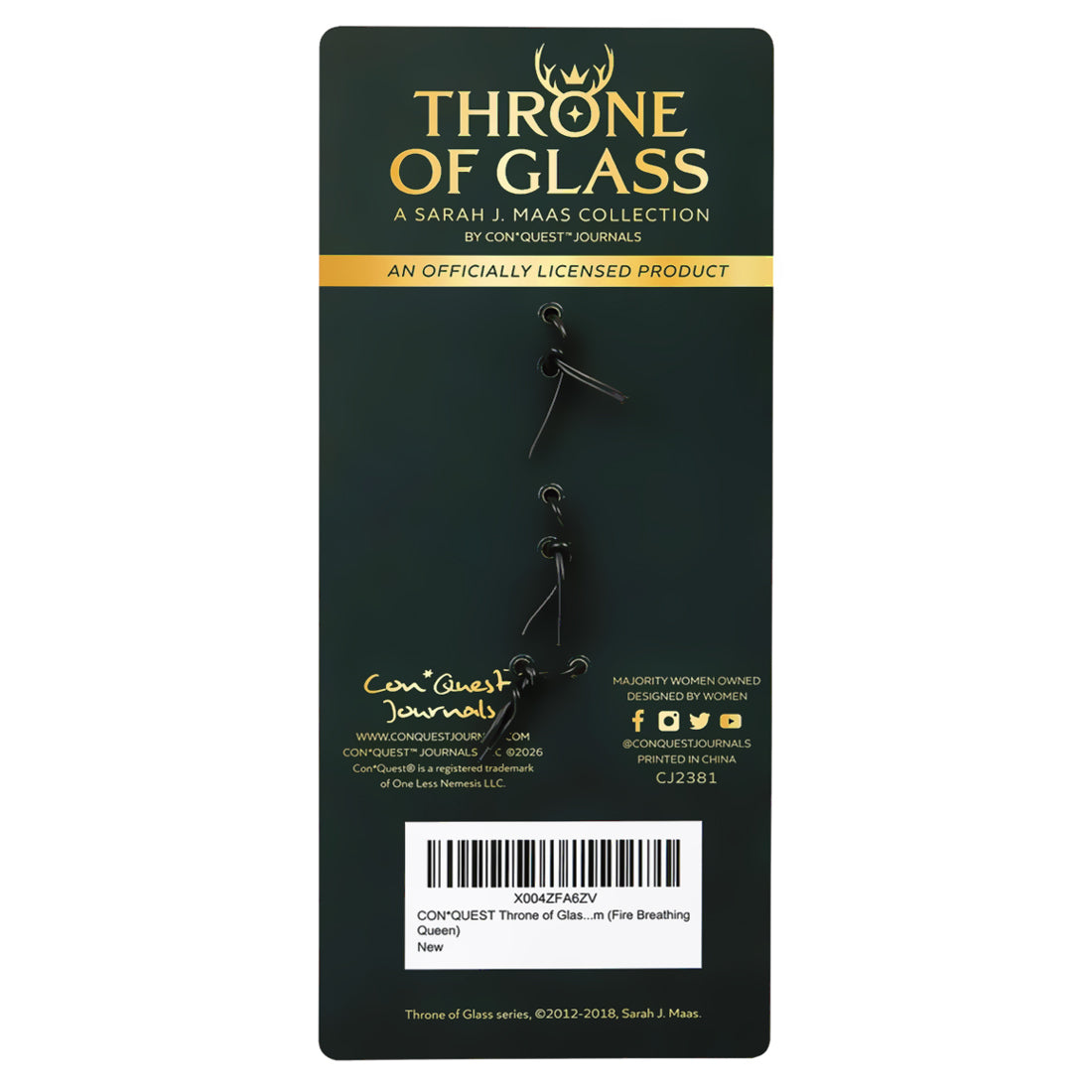 Throne of Glass: Fire Breathing Bitch Queen Bag Charm