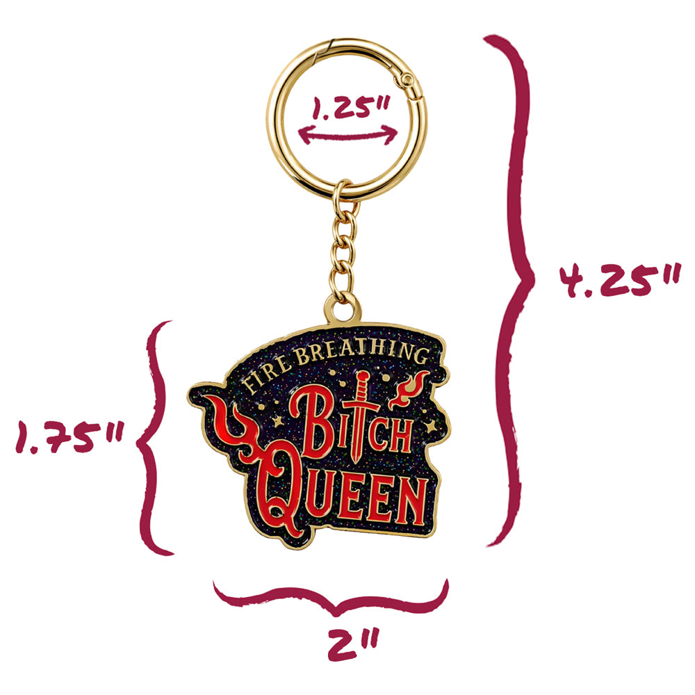 Throne of Glass: Fire Breathing Bitch Queen Bag Charm