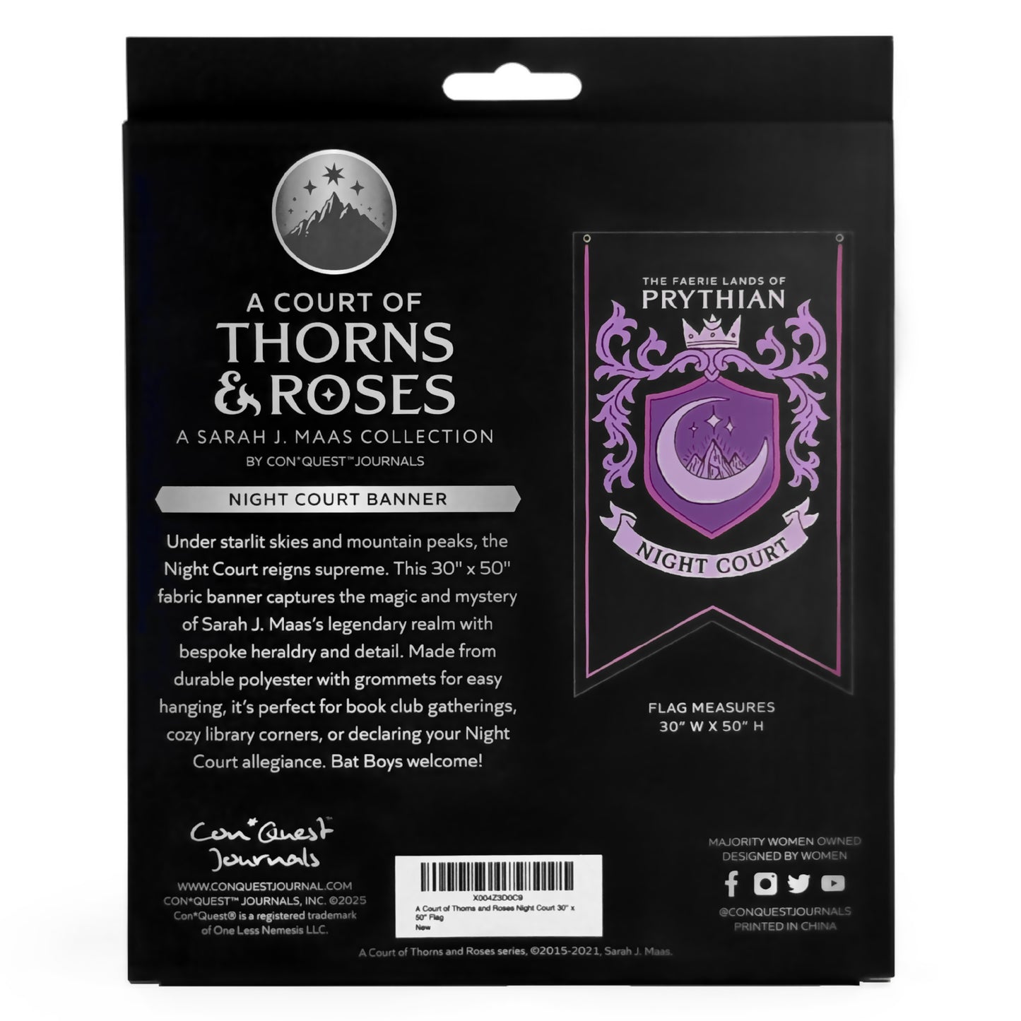 A Court of Thorns and Roses: Night Court Banner Flag (30'' x 50'')