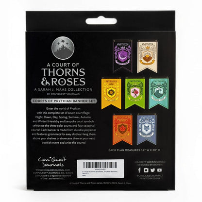 A Court of Thorns and Roses: Courts of Prythian Banner Flag Set (12'' x 20'')