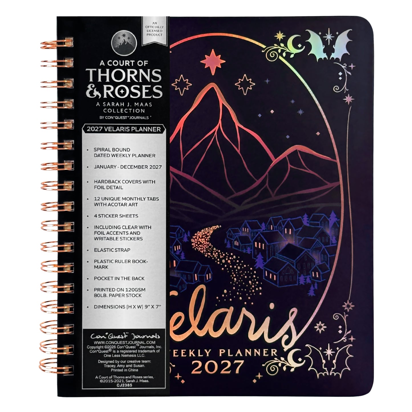 A Court of Thorns and Roses: Velaris 2027 Weekly Planner