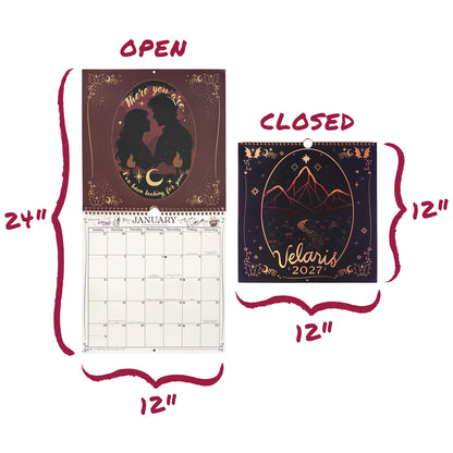 A Court of Thorns and Roses: Velaris 2027 Spiral Wall Calendar