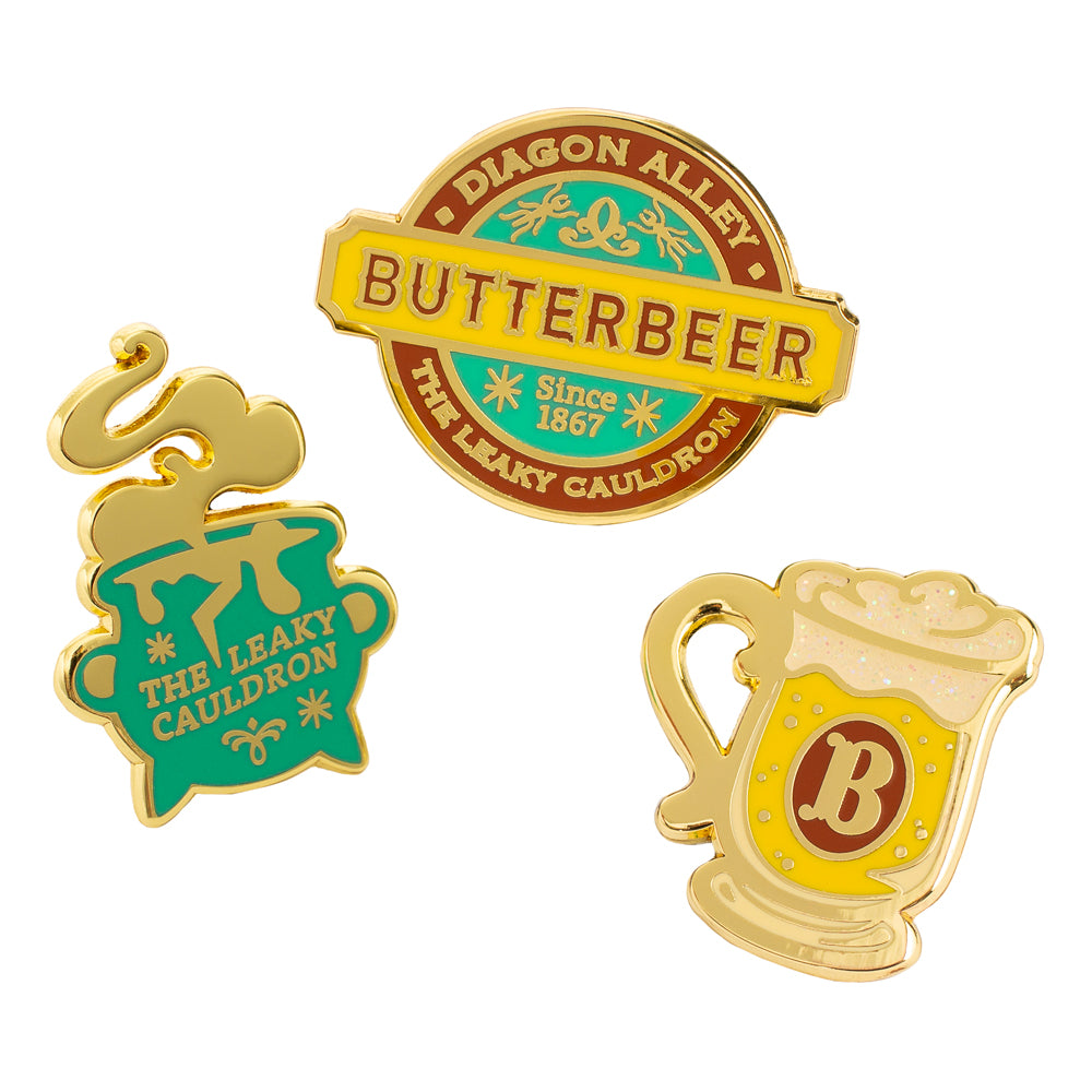 Harry Potter Butterbeer Season Bundle (Tote Bag, 3 Enamel Pins & 50 Decals)