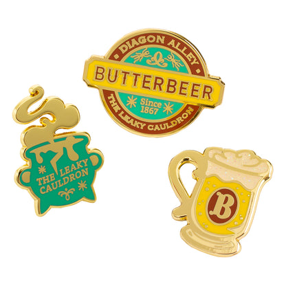 Harry Potter Butterbeer Season Bundle (Tote Bag, 3 Enamel Pins & 50 Decals)