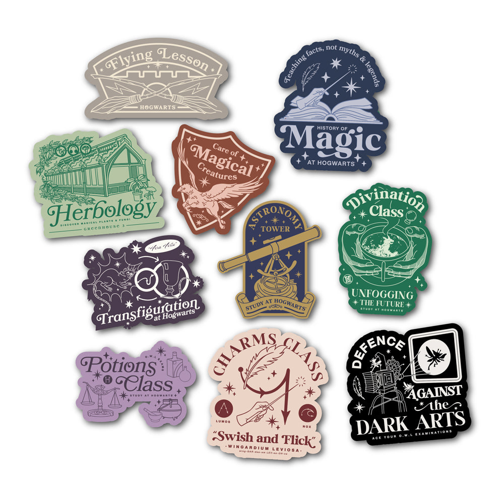 (10-Pack) Harry Potter Hogwarts Classes Decals