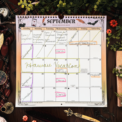 Waiting for the Night: The Witching Hour 2027 Spiral Wall Calendar (Original Artwork)