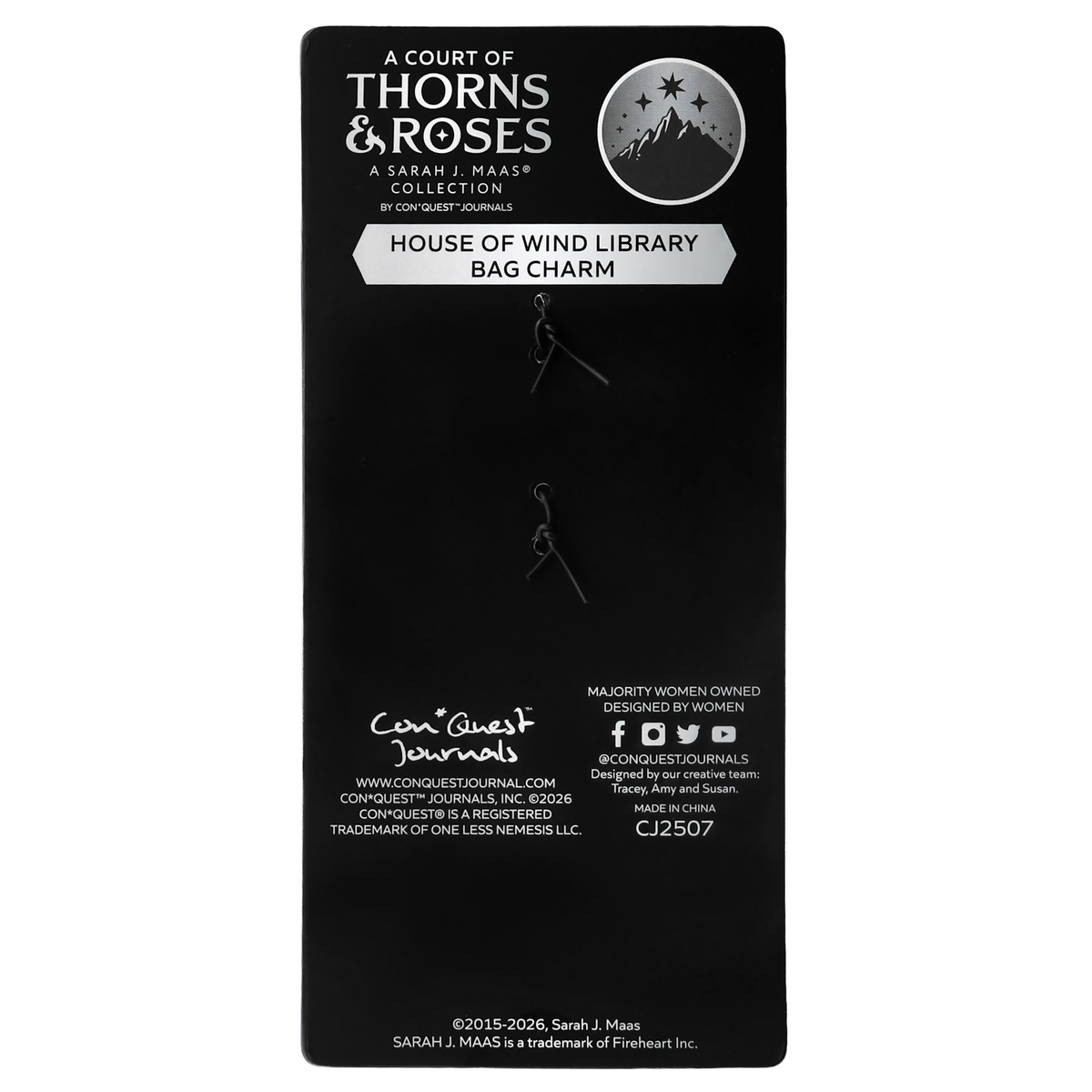 A Court of Thorns and Roses: House of Wind Library Bag Charm