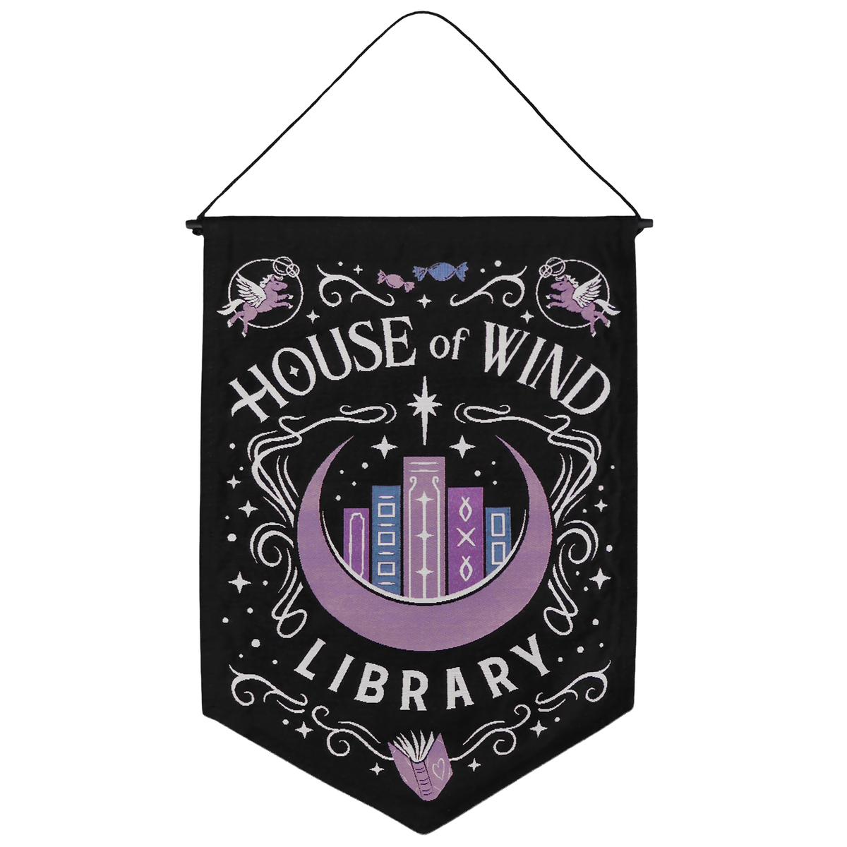 A Court of Thorns and Roses: House of Wind Library Cloth Pennant (16'' x 24'')