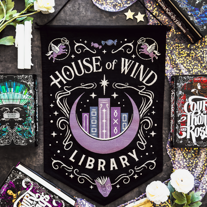 A Court of Thorns and Roses: House of Wind Library Cloth Pennant (16'' x 24'')