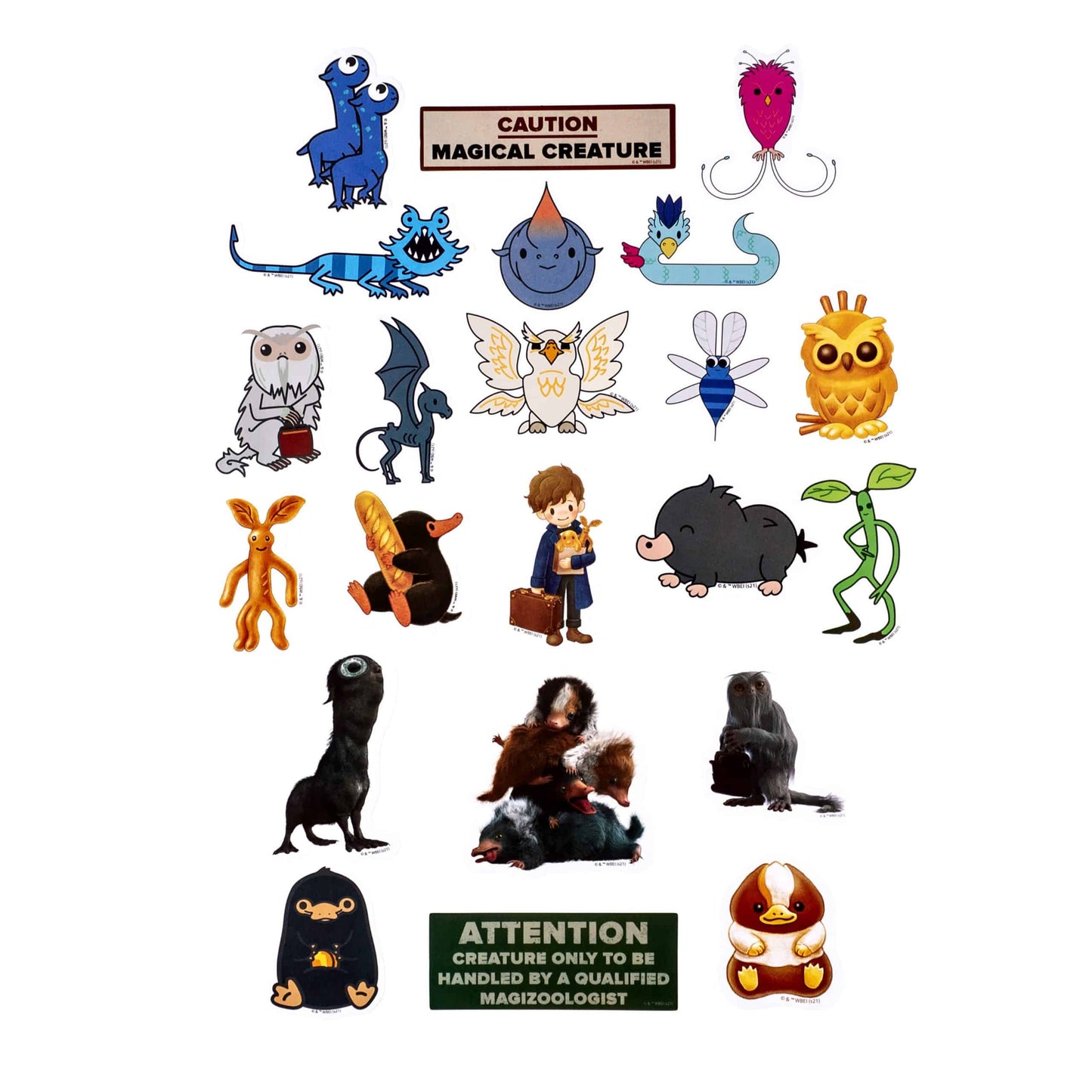 Fantastic Beasts Magical Creatures Decals (50-Pack)