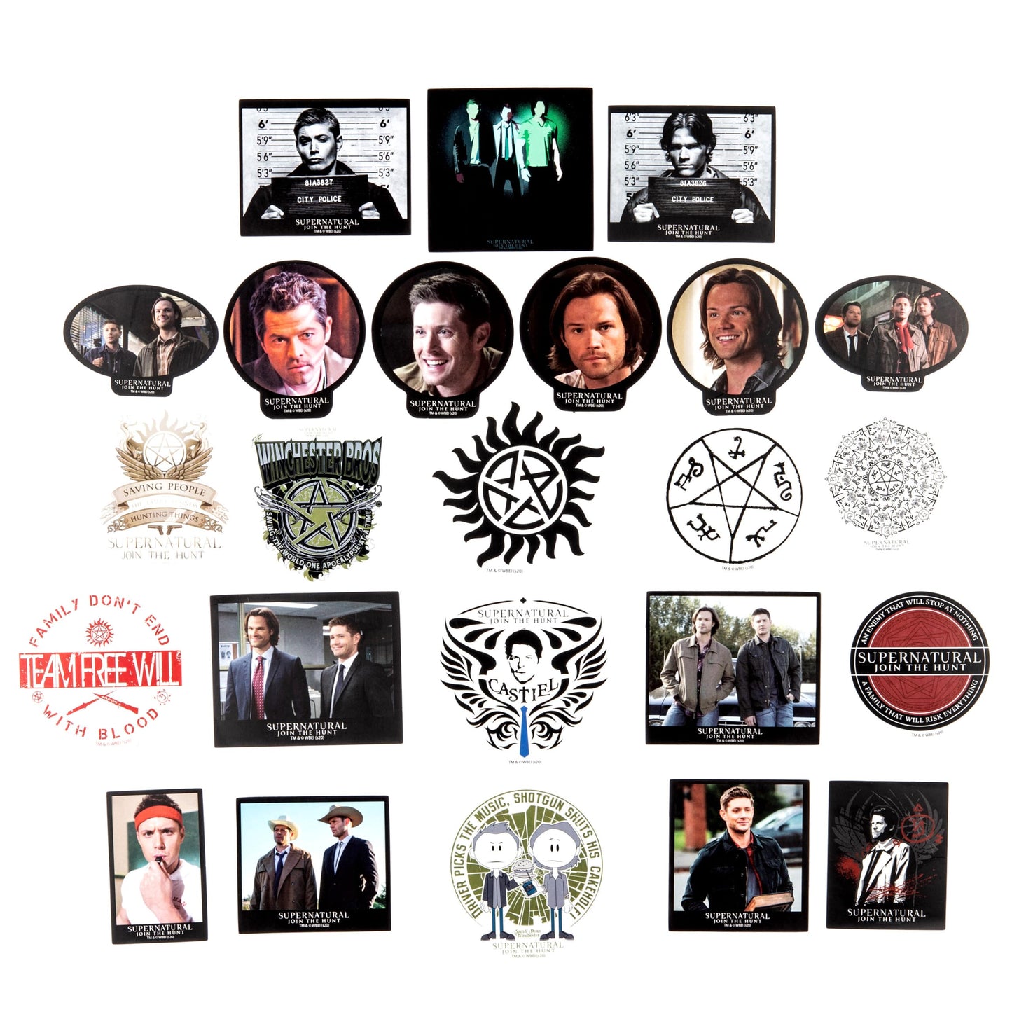 Supernatural Winchester Brothers Decals (60-Pack)