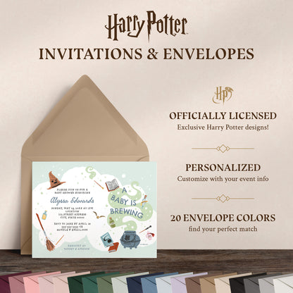 Harry Potter A Baby is Brewing Personalized Baby Shower Invitations