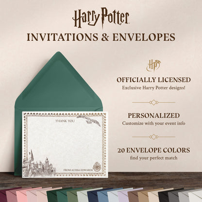 Harry Potter Hogwarts Ticket Personalized Thank You Cards