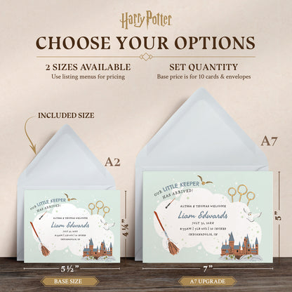 Harry Potter Little Keeper Personalized Baby Birth Announcements