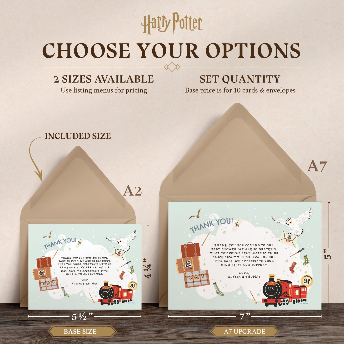 Harry Potter Magical Bundle Personalized Thank You Cards