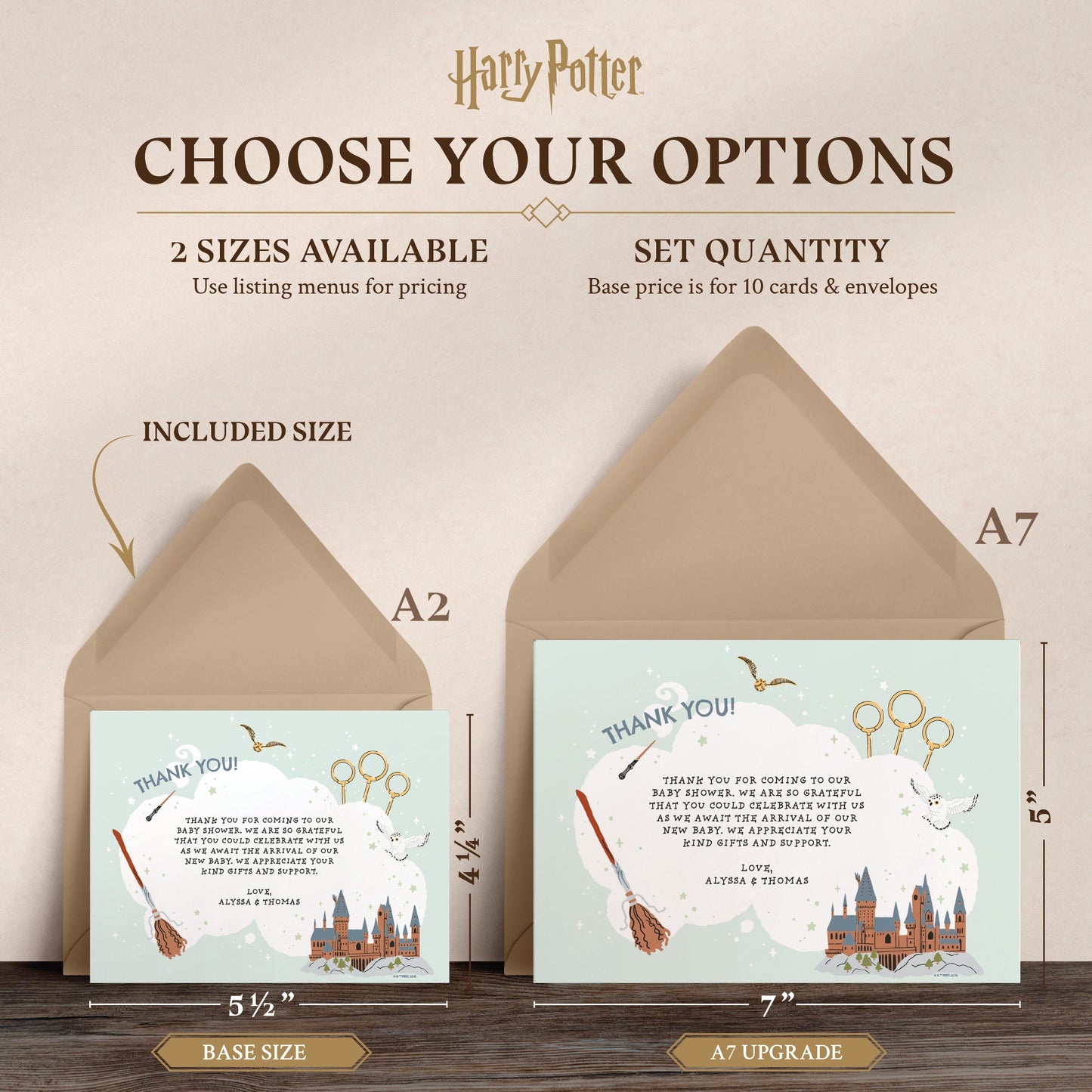 Harry Potter Little Keeper Personalized Thank You Cards