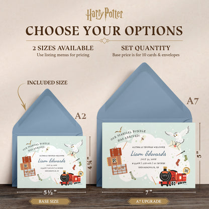 Harry Potter Magical Bundle Personalized Baby Birth Announcements