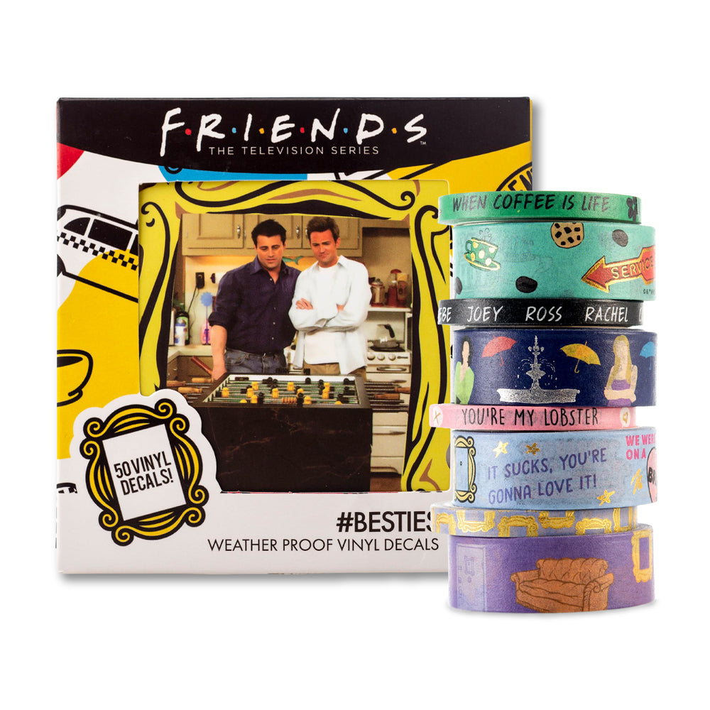 Friends Washi Tape & 50-Count Besties Decal Pack Bundle