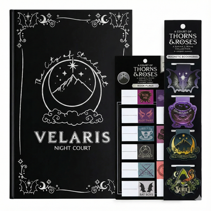 A Court of Thorns and Roses Velaris Reading & Journaling Bundle (Journal, Annotation Book Flags & Magnetic Bookmarks)