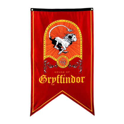 Harry Potter Gryffindor House Pride Bundle (30'' x 50'' Banner, 50-Pack Decals & Wall Collage Kit)