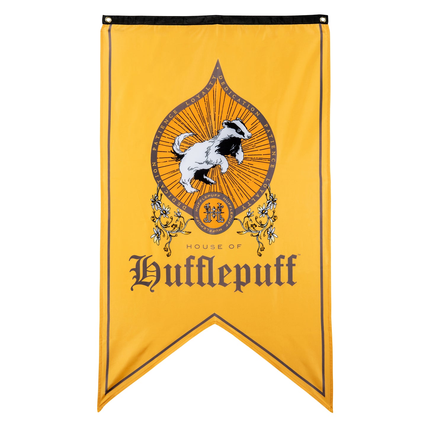 Harry Potter Hufflepuff House Pride Bundle (30'' x 50'' Banner, 60-Pack Decals & Wall Collage Kit)