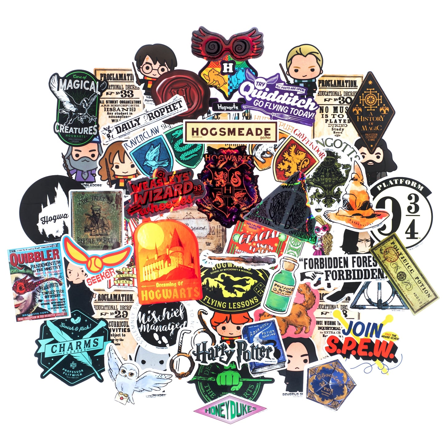 Harry Potter Variety Decals (60-Pack)